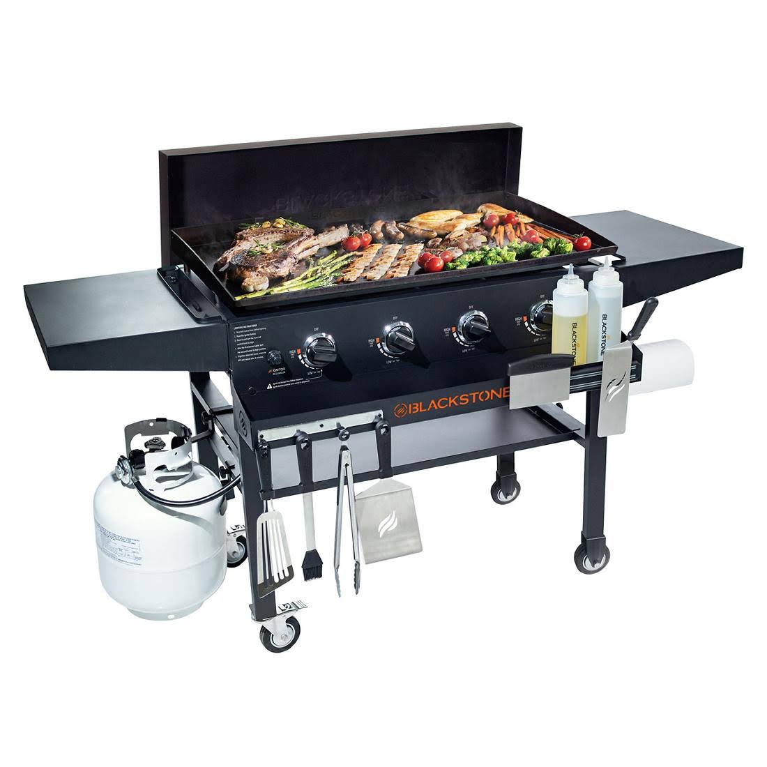 Blackstone 36" Griddle with Integrated Hood Dual Horizontal Folding Shelves Fron