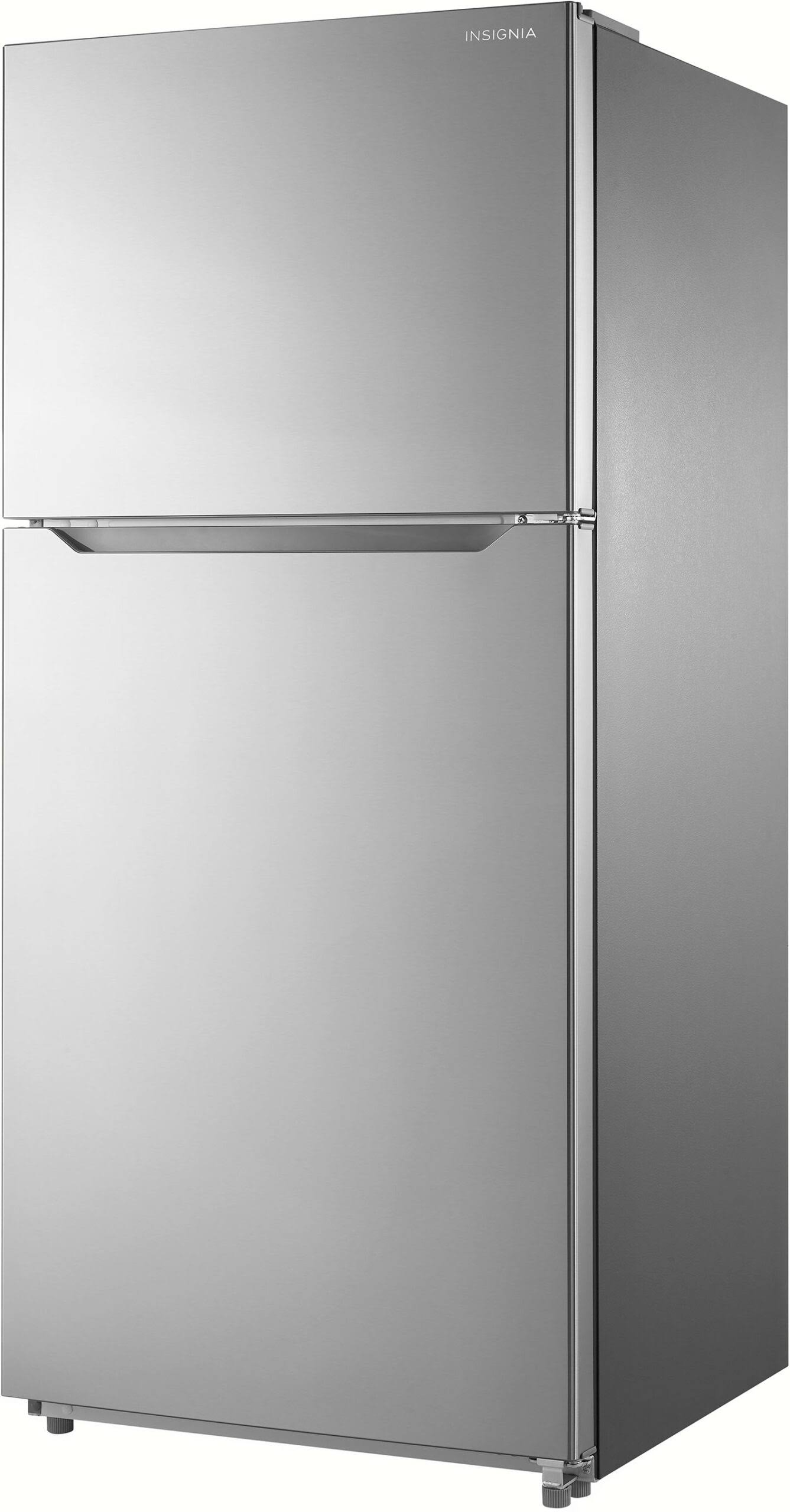 Insignia - 18 Cu. ft. Top-freezer Refrigerator - Stainless Steel 2