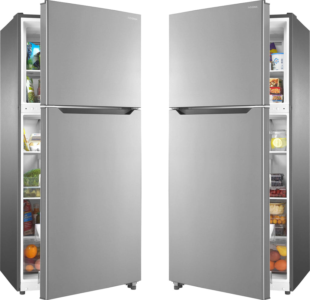 Insignia - 18 Cu. ft. Top-freezer Refrigerator - Stainless Steel 2
